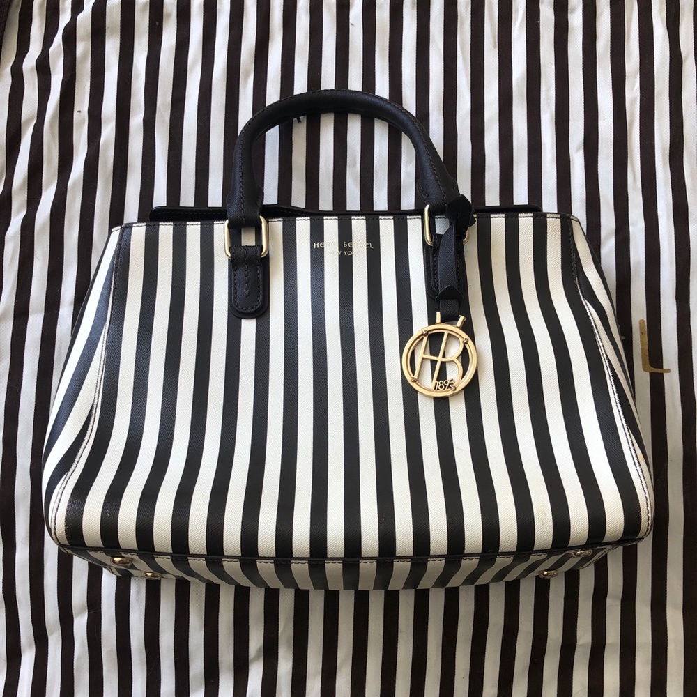 Henri Bendel classic brown striped purse